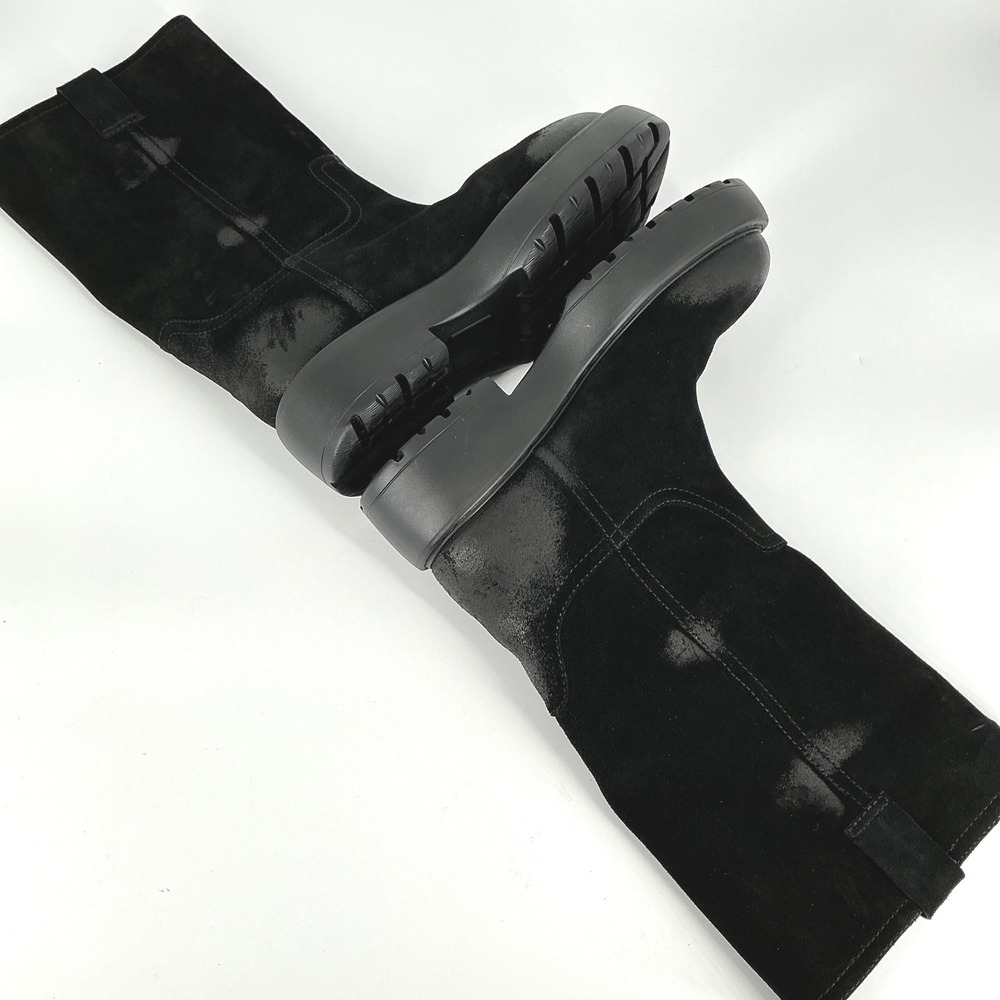 Jeffrey Campbell Size 10 Black Oiled Suede Leather Moto Boots NEW WYBIE $170 - Picture 9 of 14